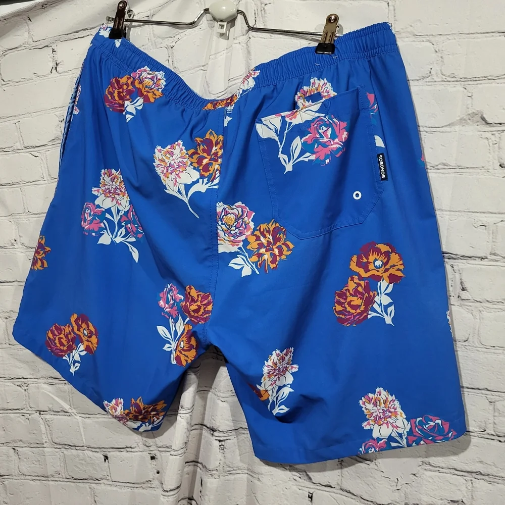 Bonobos Blue Floral Swim Trunks